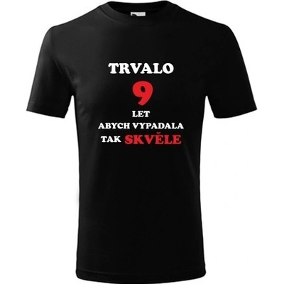 černá dětské tričko dívčí trvalo 9 let