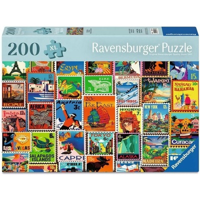 RAVENSBURGER Známky z rôznych kútov sveta 200 dielov