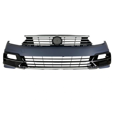 Предна броня за VW Passat B8 (2014+) - R дизайн с черна решетка (3G0807217)