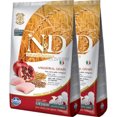 N&D Low Grain Puppy Chicken & Pomegranate 2 x 12 kg