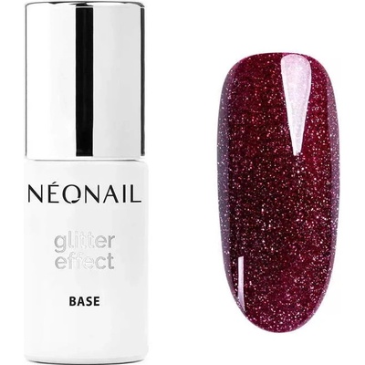 NeoNail báza Glitter effect Burgundy Shine 7,2 ml