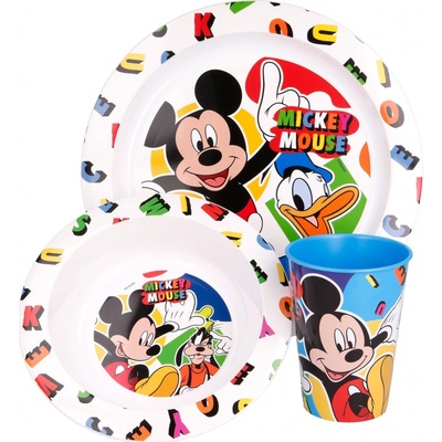 Stor Dětská sada plastového nádobí Disney Mickey Mouse s hrnkem 3 díly