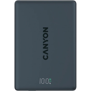 CANYON Външна батерия CANYON OnPower 500 (CNS-CPB500B), 5000mAh, PD20W, Wireless magnetic power bank, Aluminium, Interstellar Black (CNS-CPB500B)