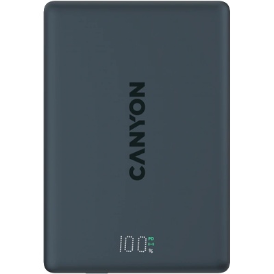 CANYON Външна батерия CANYON OnPower 500 (CNS-CPB500B), 5000mAh, PD20W, Wireless magnetic power bank, Aluminium, Interstellar Black (CNS-CPB500B)