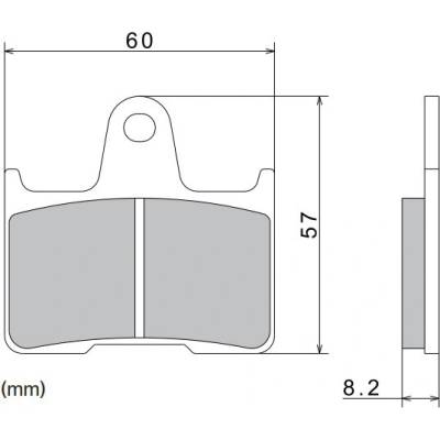 Brzdové destičky, NISSIN (semi-metalická směs) 2 ks v balení NISSIN M501-403