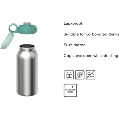 Mepal Flip Cap Campus ocelová láhev 600 ml Ledové království