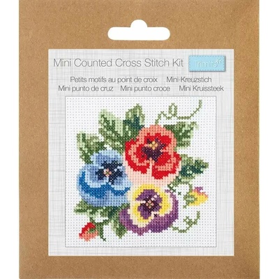 Mini Sada na vyšívání GCS202 Macešky