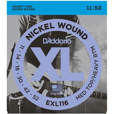 D'Addario EXL116, Струни за електрическа китара 11-52 (EXL116)