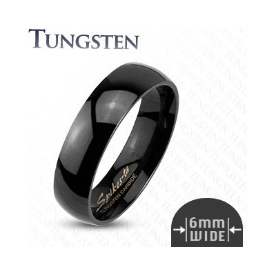 Šperky Eshop Wolframový hladký černý prsten G27.08