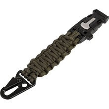 Prívesok na kľúče Paracord taktická Survival Army Green