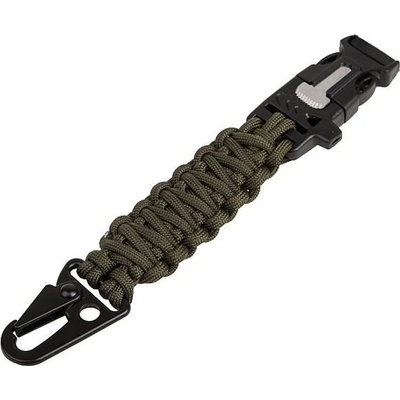 Prívesok na kľúče Paracord taktická Survival Army Green