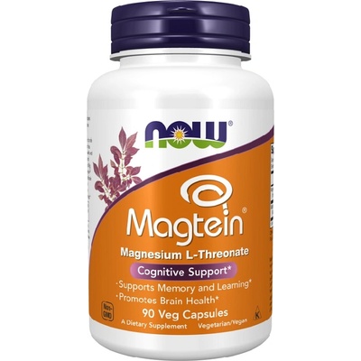 NOW NOW Magtein Magnesium L-Threonate, 90 Veg Capsules