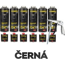 NOVOL Sada Cobra Bedliner ochranný nástřik (6x 600ml) + tužidlo (6x 200ml) černá