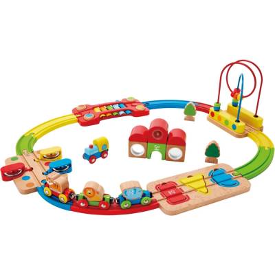 Hape Железопътен комплект Hape - Цветовете на дъгата (H3826)