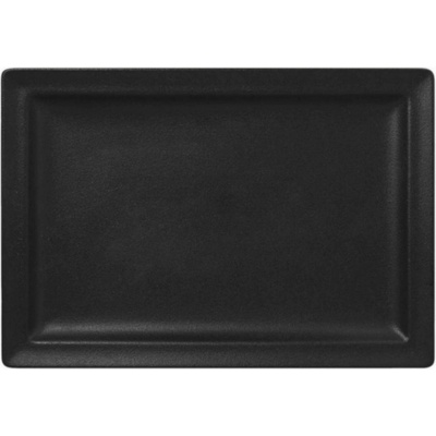 RAK Porcelain Neofusion talíř mělký obdélný černý 33 × 23 cm