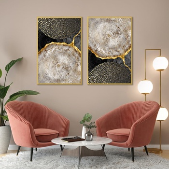 Decono Картини Абстрактни Дървесни Пръстени