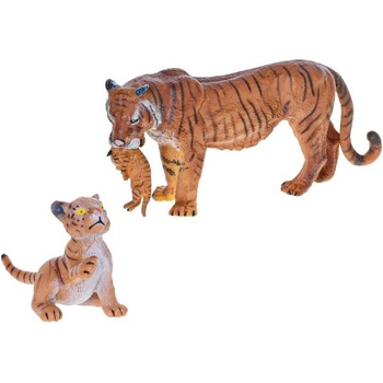 Mikro Зооландия тигър с малки 7-15см