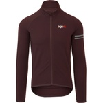 AGU Мъжка фланелка с дълъг ръкав за колоездене AGU Thermo Jersey L/S Essential Cycling jersey - Modica Brown - размер XXL (056-4255-0415)