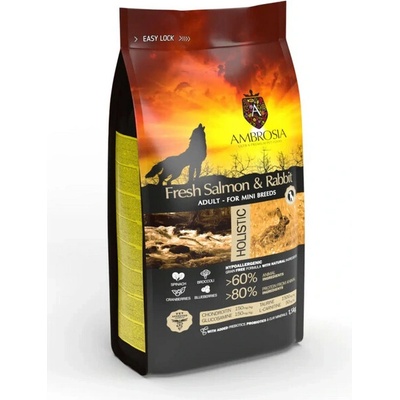 Ambrosia Mini Sensitive Losos a králik 1,5 kg