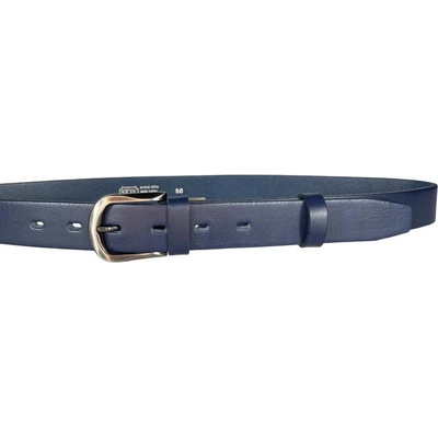 Penny Belts kožený opasek 30-199-56 modrý