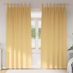 Pure Line Home Плътни завеси в цвят охра с текстилни гайки (уши), 2 бр. , 140 x 260 см