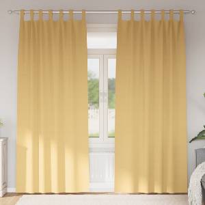 Pure Line Home Плътни завеси в цвят охра с текстилни гайки (уши), 2 бр. , 140 x 260 см