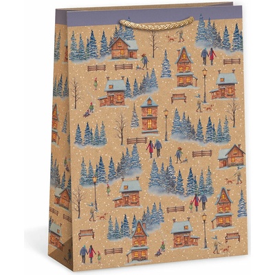 ARGUS Darčeková papierová taška (23.3 x 31.3 cm) - Zasnežená krajina 08540100