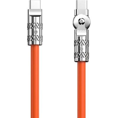 Dudao 052479 USB-C na USB-C, L24CC 120W, s otočným hrotom, 1m, oranžový