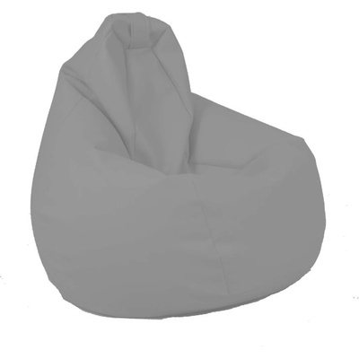 Pufrelax Пуф, круша, 220л. , Nirvana Hobbit - Panama Grey, водоустойчив, Перящ се калъф, Пълнеж от Полистиролни перли