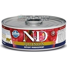 N&D Cat Quinoa Weight Management Jahňa 80 g