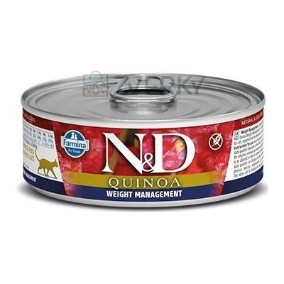 N&D Cat Quinoa Weight Management Jahňa 80 g