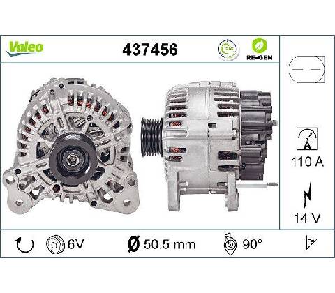 Alternátor VALEO 437456