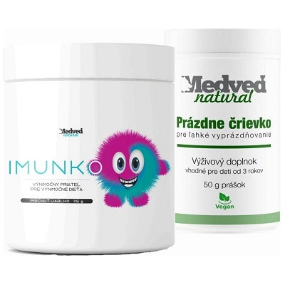 Medveď natural Imunko jablko 115 g a Prázdne črievko 50 g