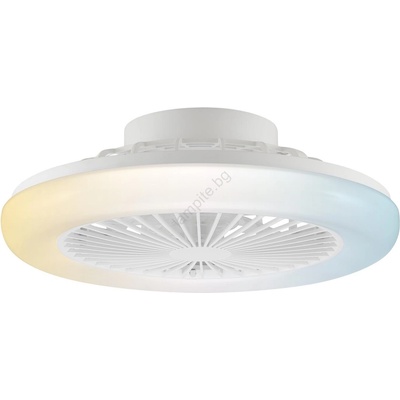 Brilliant - LED димируемо таванно осветително тяло с вентилатор MONTERO LED/20W/230V бяло+ДУ (BI0401)