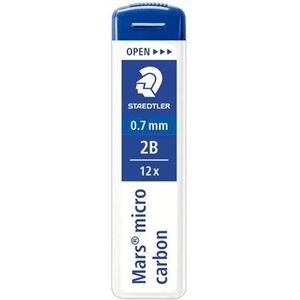 STAEDTLER Графитно олово, 2B, 0, 7 mm, STAEDTLER "Mars Micro Carbon 250" 250 07-2B (250 07-2B)