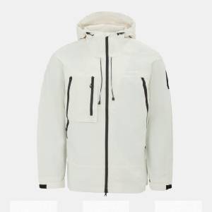 Firetrap Mens Windproof Hooded Long Sleeve Windbreaker - White