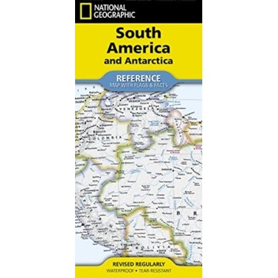 National Geographic South America and Antarctica Map - Folded with Flags and Facts - National Geographic Maps