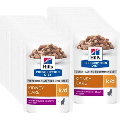 HILL'S PD Prescription Diet Feline k/d Kidney Care Hovězí 24x85 g
