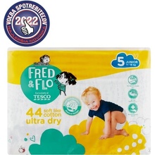 Tesco Fred & Flo Ultra Dry plienky 5 Junior 44 ks