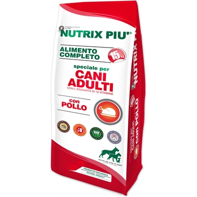 Nutrix Piu Adult All Breeds s kuřecím 15 kg