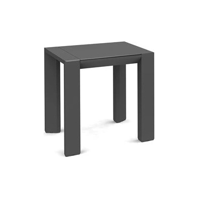 Diphano Hliníková lavice Metris, 46x39x46,5cm, rám hliník šedočerná (lava), deska hliník šedočerná (lava)