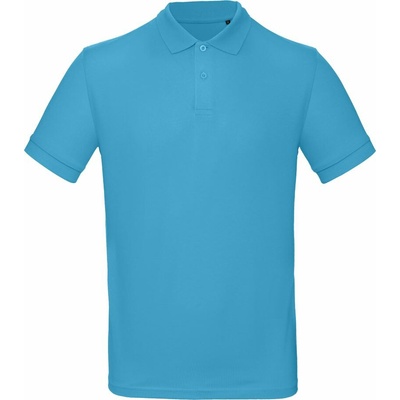 B&C INSPIRE POLO MEN Pánská polokošile s krátkým rukávem tyrkysová