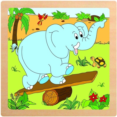 Woody puzzle Mašinka 4 dílky