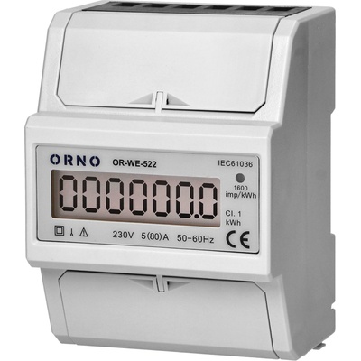 ORNO Jednofázový elektromer 80A O-OR-WE-522