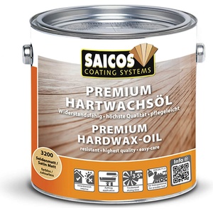 Saicos Premium Hardwax Oil 3200 Сатен - Масло с твърда вакса 0.75л (4633)