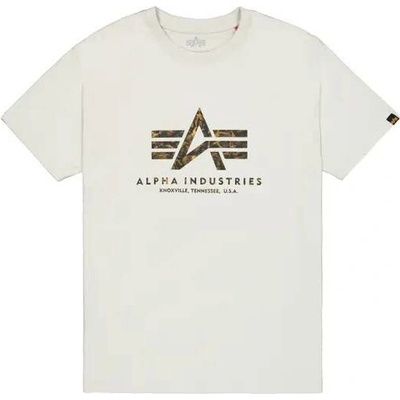 Alpha Industries Basic Big Logo Effect Print světle béžové