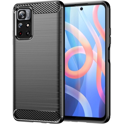 HQWear Кейс Carbon Case Flexible за Poco M4 Pro 5G, Черен (5907769337451)