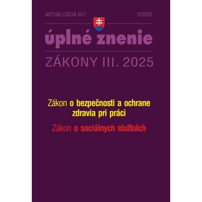Aktualizácia III/1 - BOZP a sociálne služby - Poradca s.r.o.
