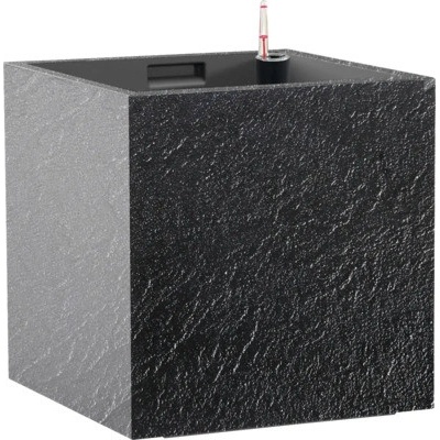 Flower Lover Samozavlažovací květináč Cubico Stone antracit 33 cm