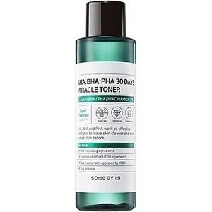 Some By Mi AHA BHA PHA 30 Days Miracle Toner, Киселинен тоник за лице за акнетична кожа (8809326333661)